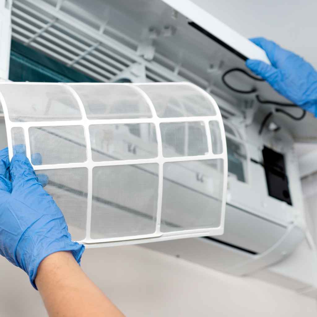 AC Filter Cleaning and Disinfection