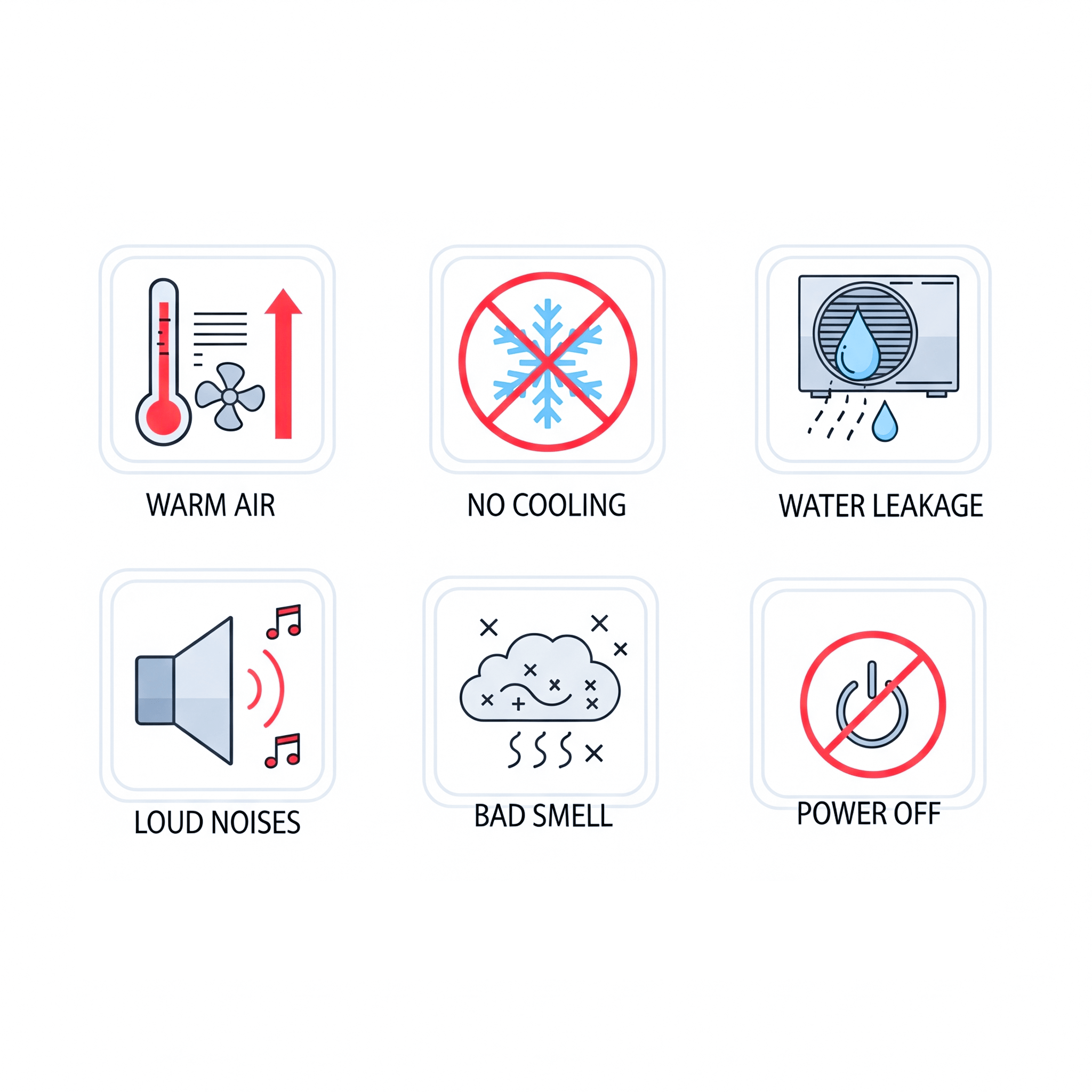 AC Cooling Problem Symptoms