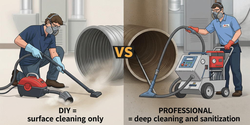 How to clean AC ducts diy