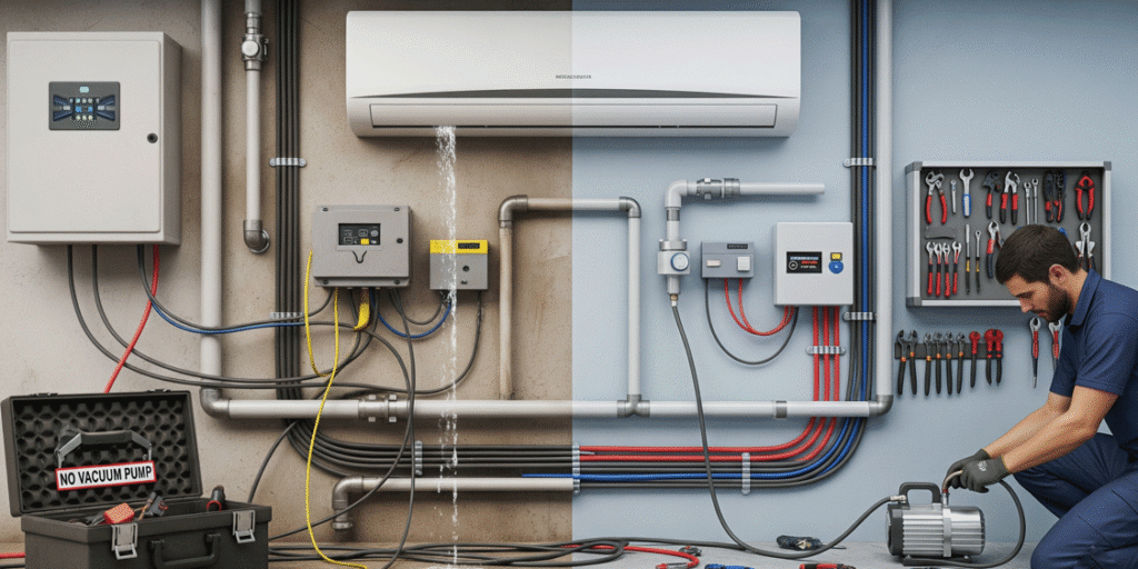 AC unit installation