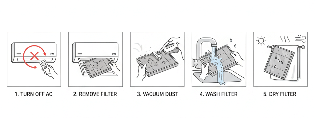AC filter maintenance