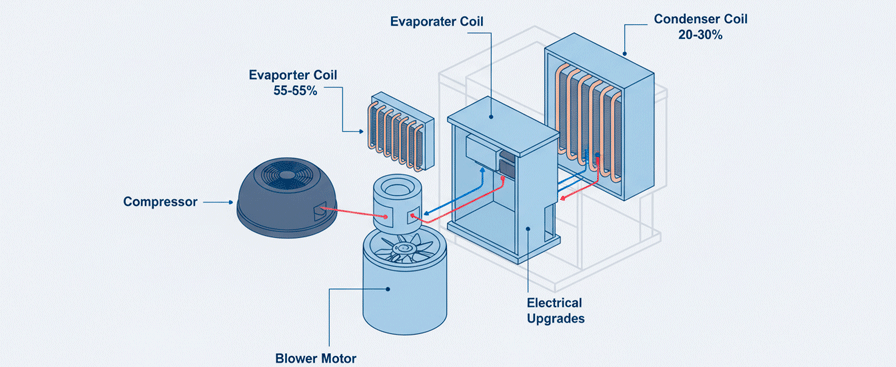 Hvac air conditioner parts