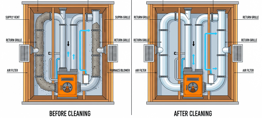 AC duct cleaning machine