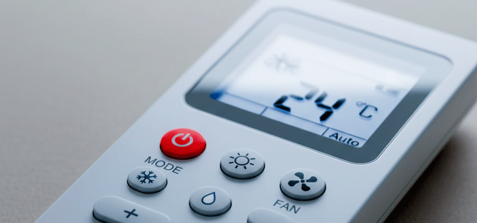 AC remote setting for cooling