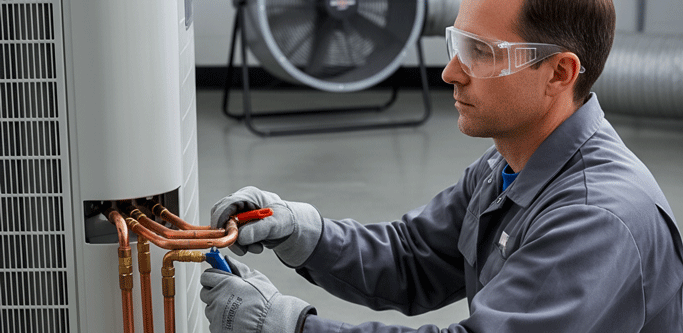 Air conditioning installation safety