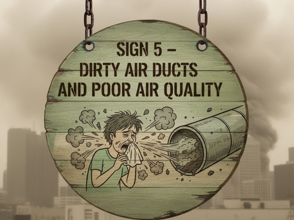 Sign 5 – Dirty Air Ducts and Poor Air Quality