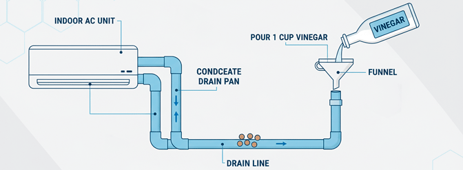 Cleaning drain lines to stop leaks