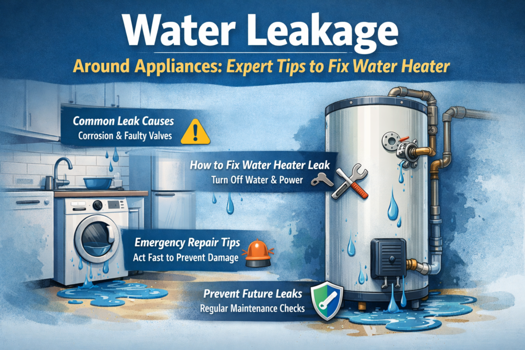 water-leakage-fix- water-heater