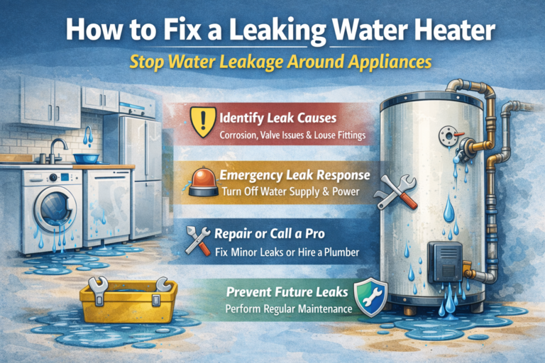 Water Leakage Around Appliances: Fix Water Heater