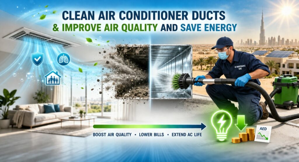 Clean air conditioner ducts