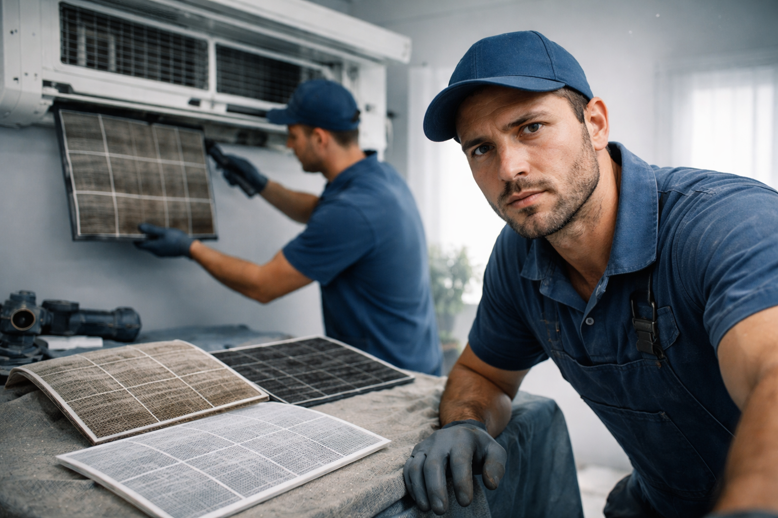 AC filter cleaning