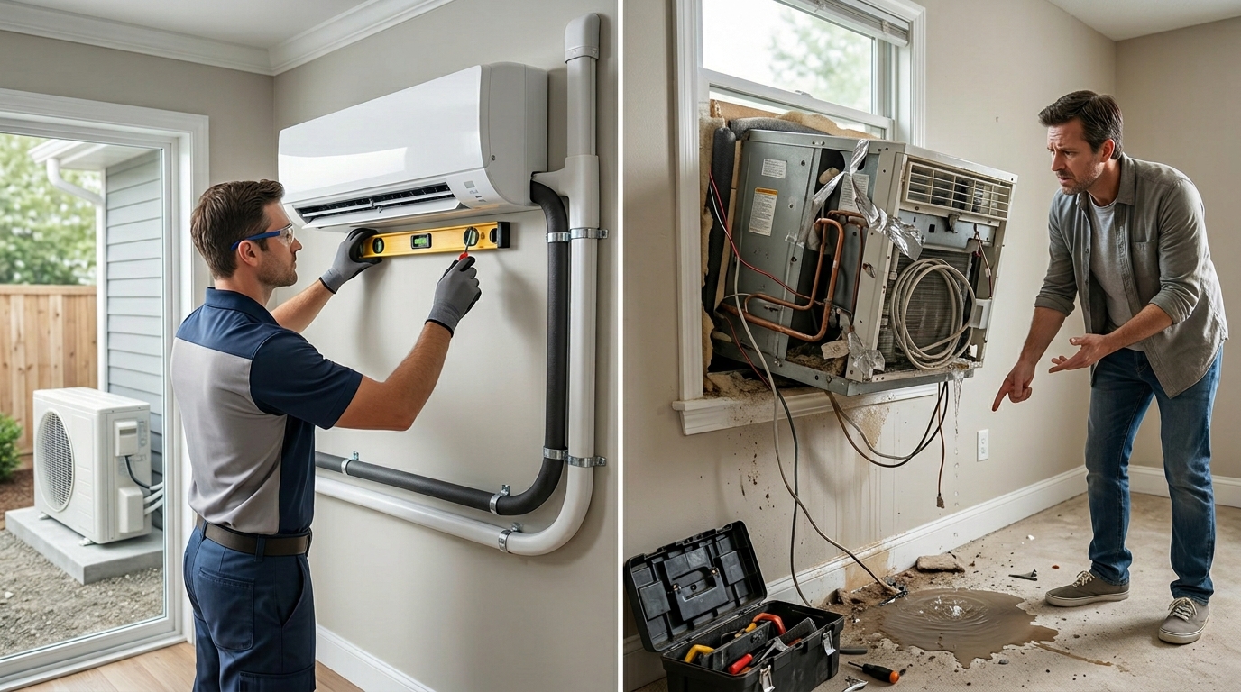 Professional air conditioner installation