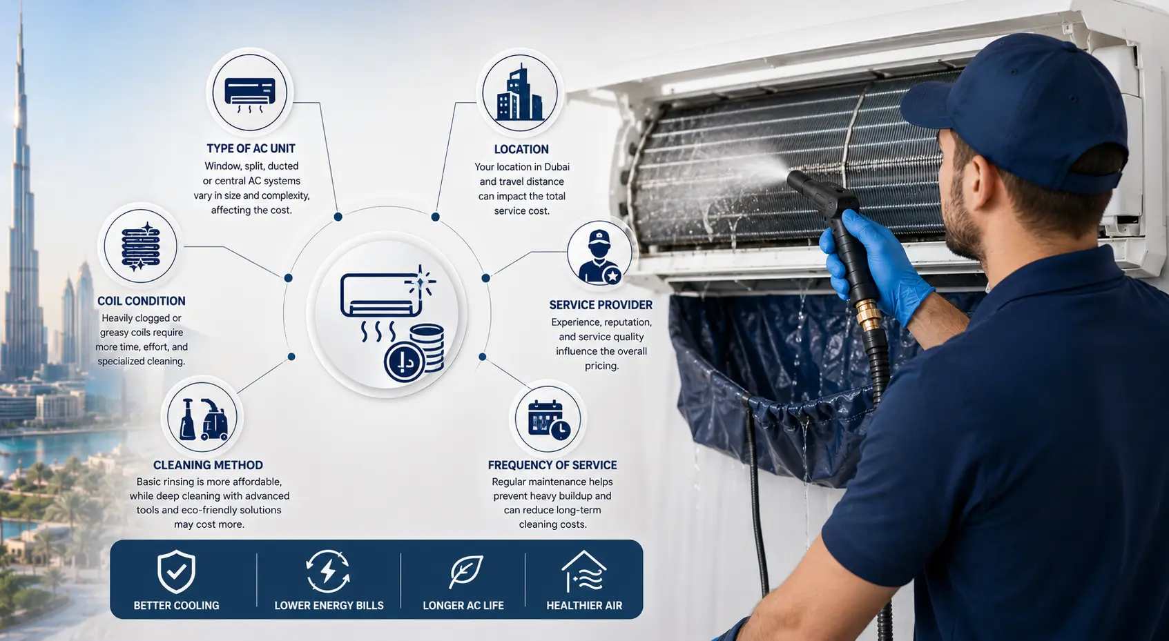 What Determines AC Coil Cleaning Cost in Dubai