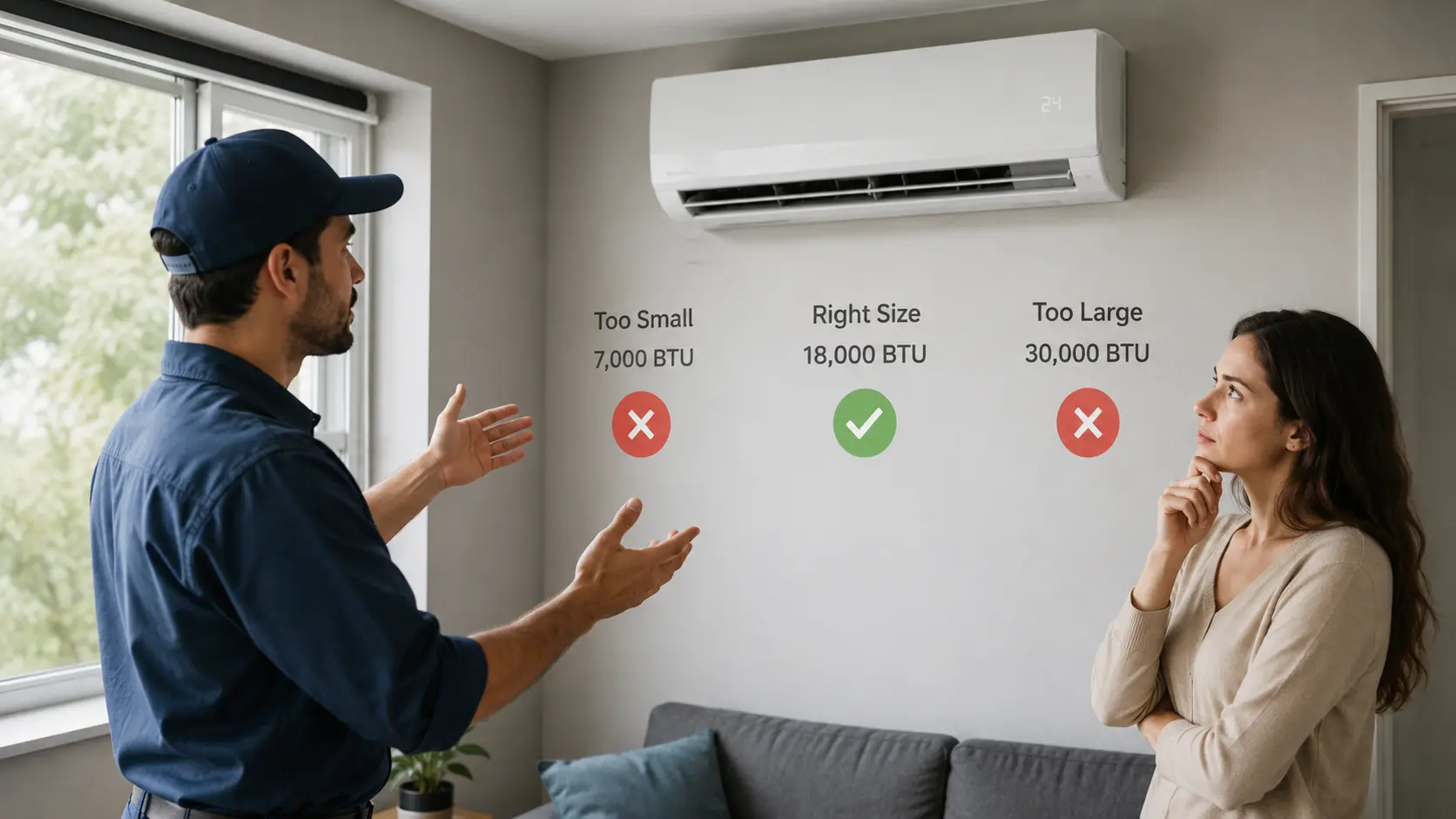 AC Installation Not Cooling Your Space: Causes and Fixes Wrong Unit Size for Your Space