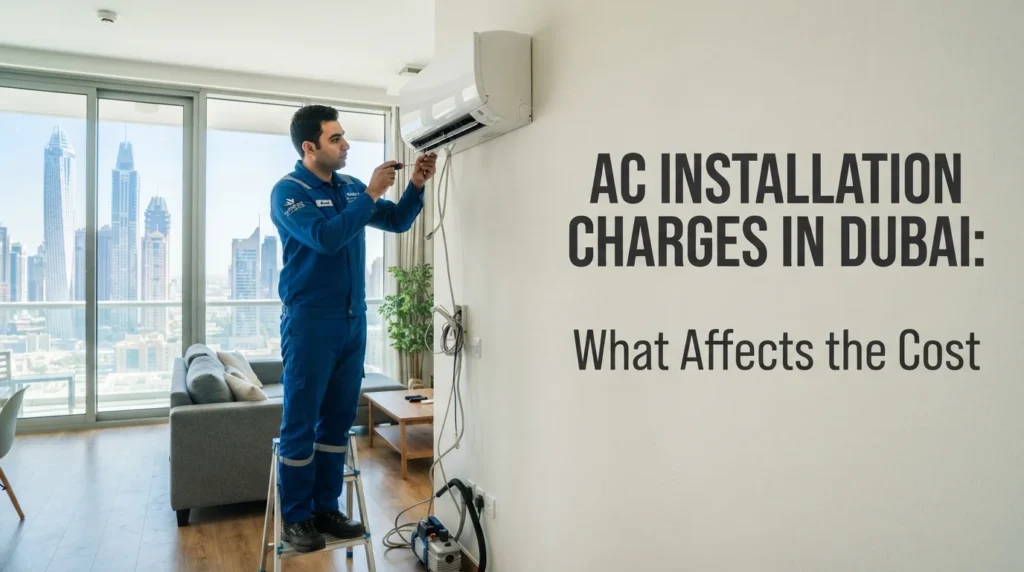 AC Installation Charges in Dubai: What Affects the Cost breakdown of ac installation charges in Dubai, detailing costs and services included.